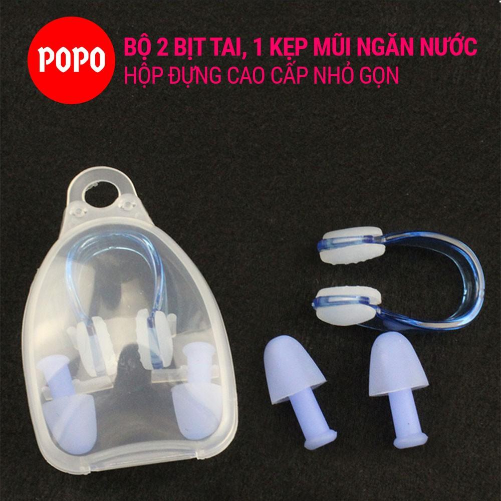 Bộ bịt tai người lớn cao cấp EN5 ngăn nước, chất liệu an toàn, thiết kế kiểu mới trong bộ sưu tập đồ bơi POPO