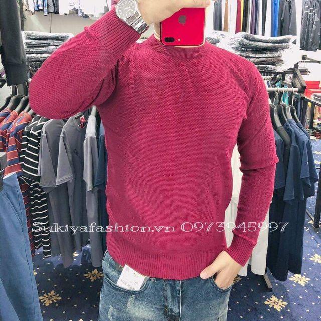 Áo len nam lông thỏ họa tiết hạt gạo nhỏ