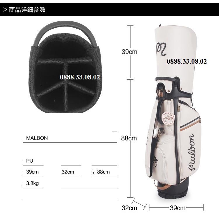 Túi Đựng Gậy Golf Malbon, Túi Gậy Golf Thời Trang Da PU Cao Cấp