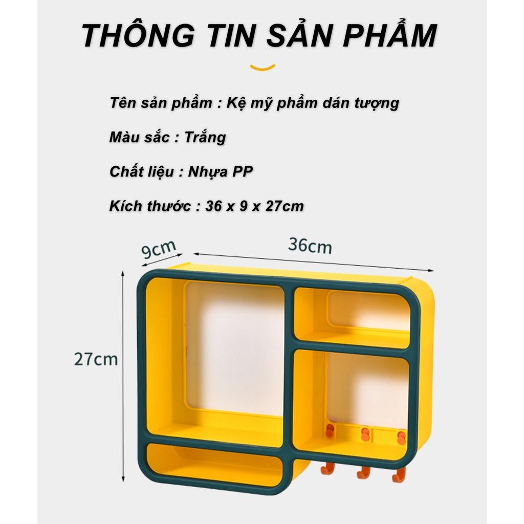 Bộ Kệ Mỹ Phẩm Beauty-In-White Dán Tường PP Super Holder - Home and Garden