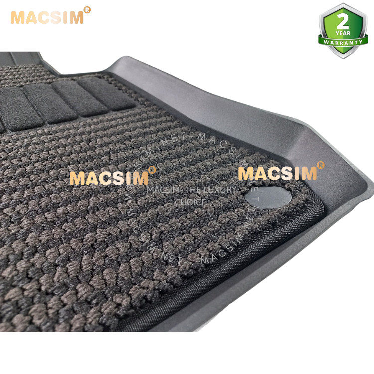 Thảm lót sàn 2 lớp xe ô tô Volvo XC60 2017- đến nay Nhãn hiệu Macsim 3W chất liệu nhựa TPE đúc khuôn cao cấp - màu đen