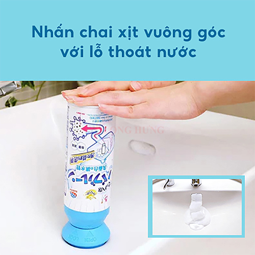 Chai xịt tạo bọt vệ sinh đường ống nước Hakugen Earth Raku Hapi (200ml) - Hàng chính hãng