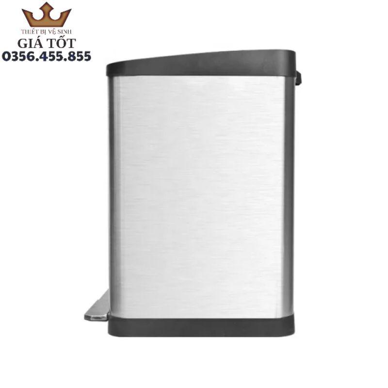 Thùng rác inox 3 ngăn đạp chân