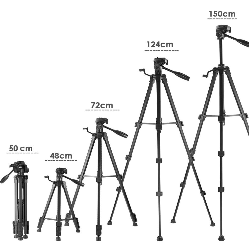 Chân máy ảnh DSRL SRL Gấp Di động  đế Nhôm Hợp kim Max. Chiều cao tối đa 1,5m