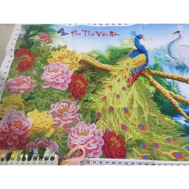 Tranh thêu chữ thập Công Phu Thê Viên Mãn  AL53516