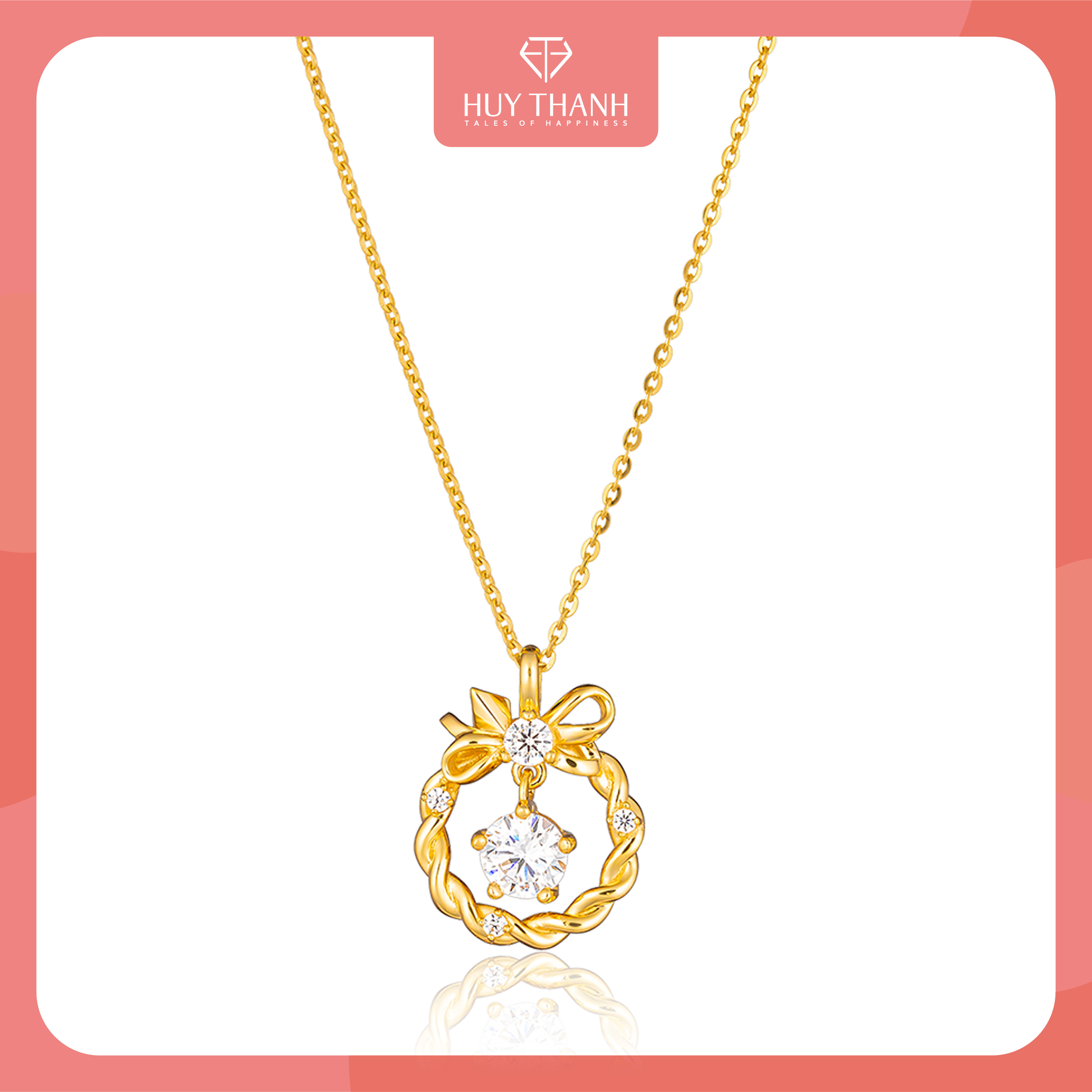 Dây Chuyền Vàng Tây 14k DCMAMD540 Huy Thanh Jewelry