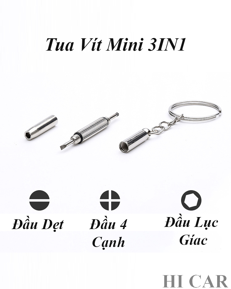 Tua vít sửa mắt kính, đồng hồ, điện thoại, máy tính, đồ gia dụng kèm móc khóa