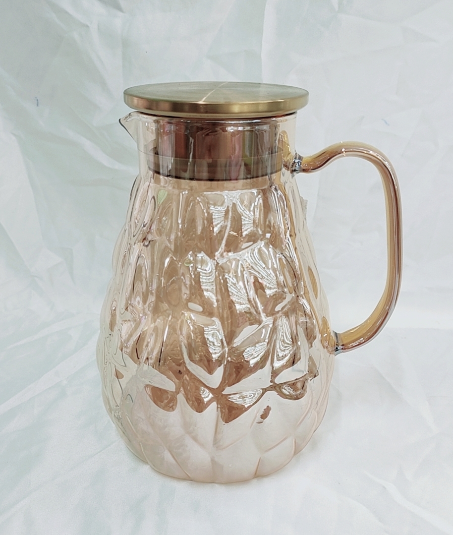 BÌNH ĐỰNG NƯỚC THỦY TINH MÀU VÀNG CHỊU NHIỆT 400 ĐỘ C DUNG TÍCH 1,7L