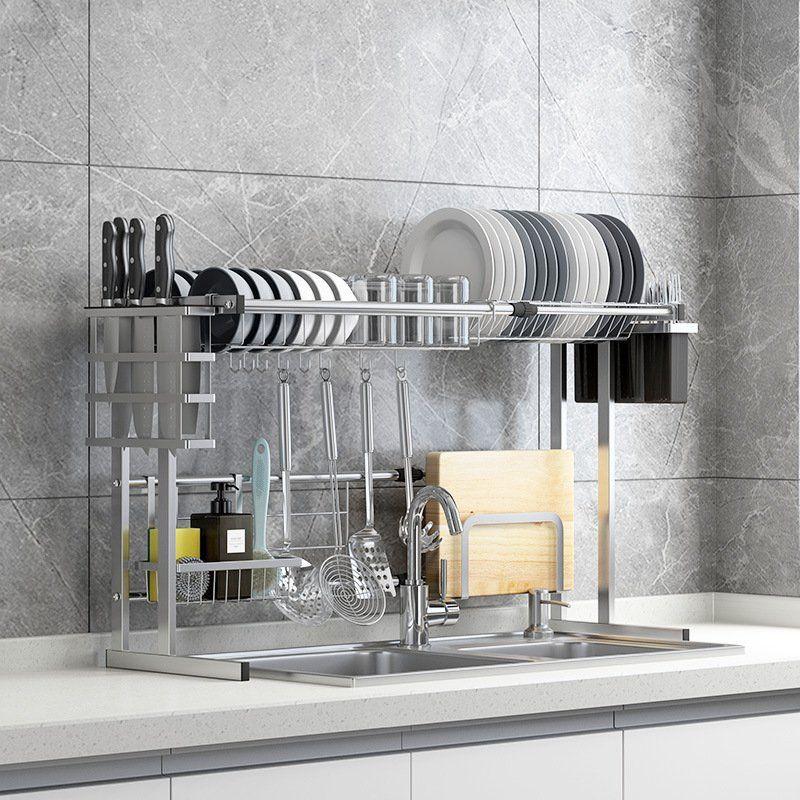 Kệ để chén, bát thông minh trên chậu rửa chén inox 304 cao cấp