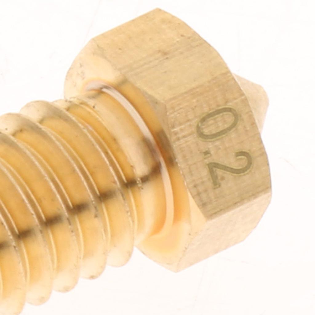 4Pcs 0.2mm 3D Printer Extruder Nozzle Printhead Brass Copper For 1.75mm Filament