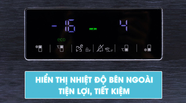 Tủ lạnh Beko Inverter 360 lít RDNT360E50VZWB - bảng điều khiển tiện lợi