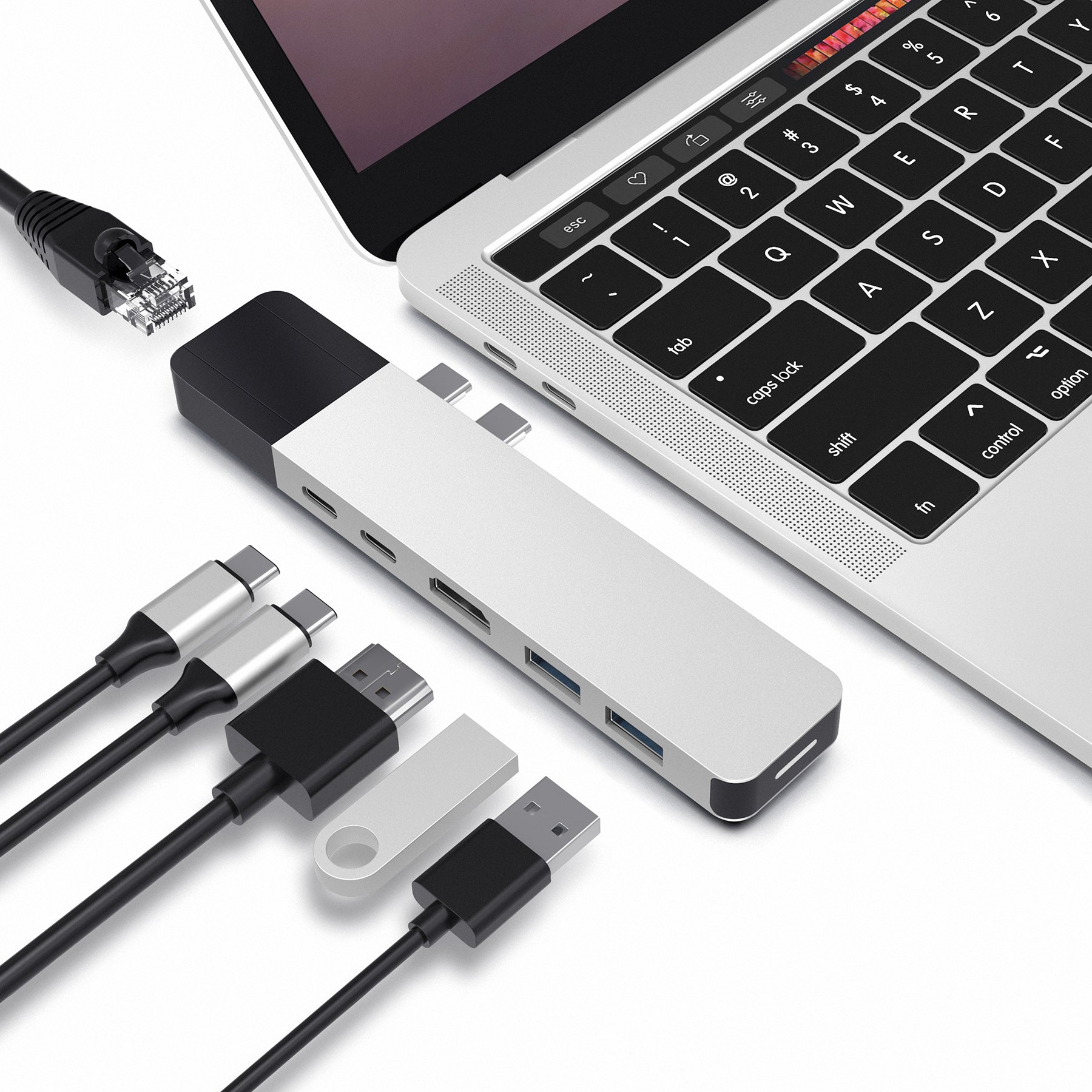 Cổng chuyển Hyperdrive NET 6 in 2 USB-C Hub dành cho Macbook Pro 13 15 2016/2017/2018