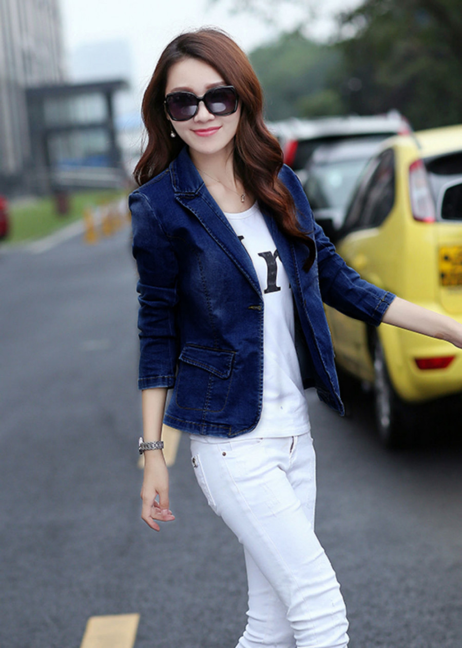Áo Vest Jean Nữ AK621 - Xanh