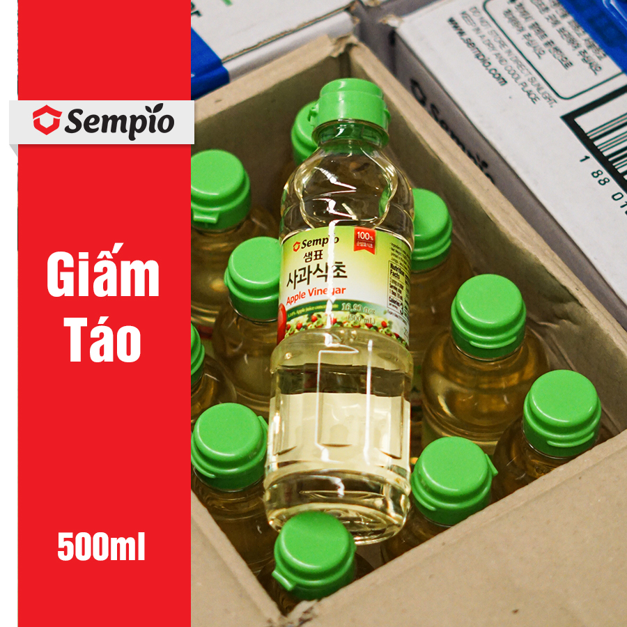 Giấm Táo Nguyên Chất Sempio Hàn Quốc (500ml)