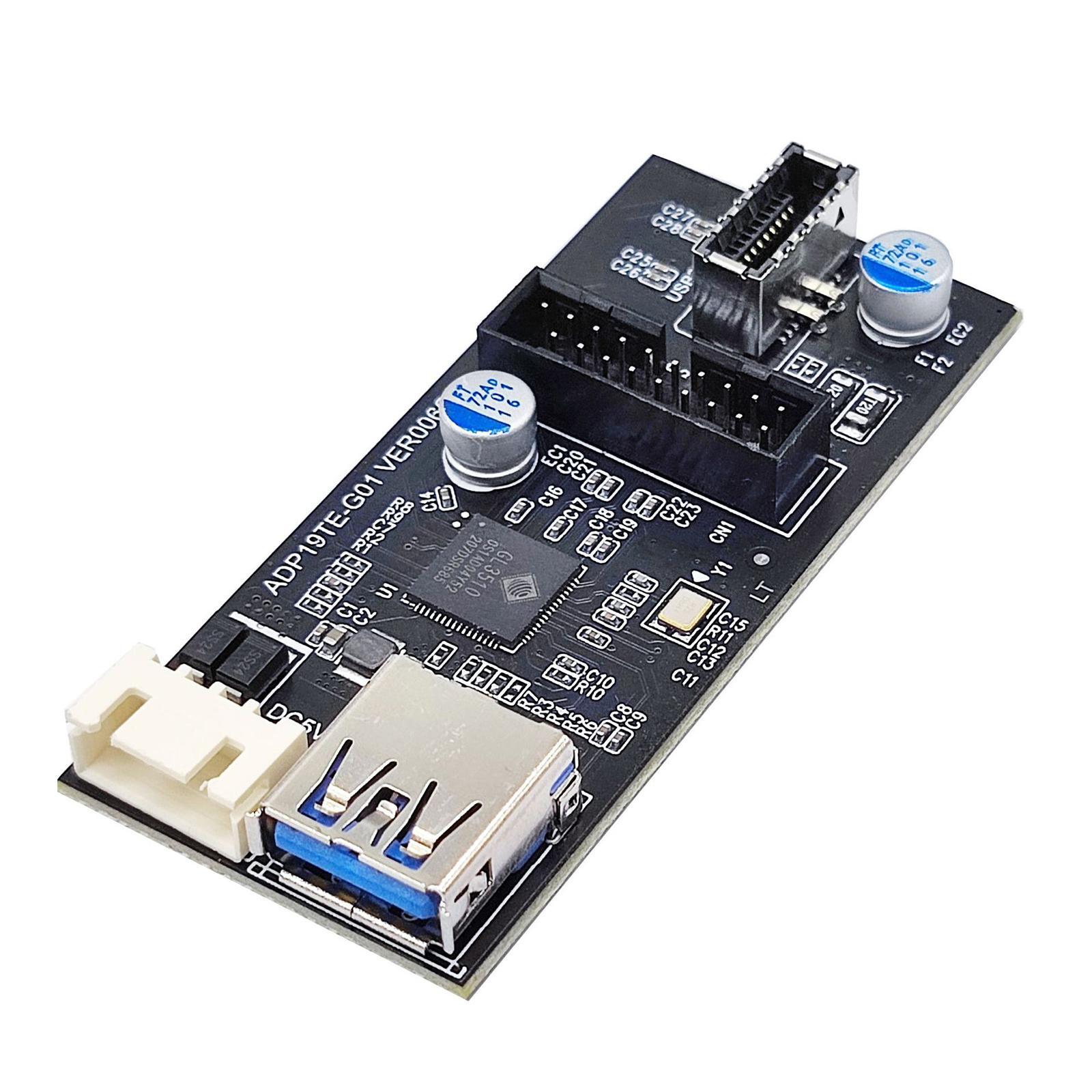 19Pin  Splitter Replaces Parts USB 3.0 Hub USB Adapter Conector