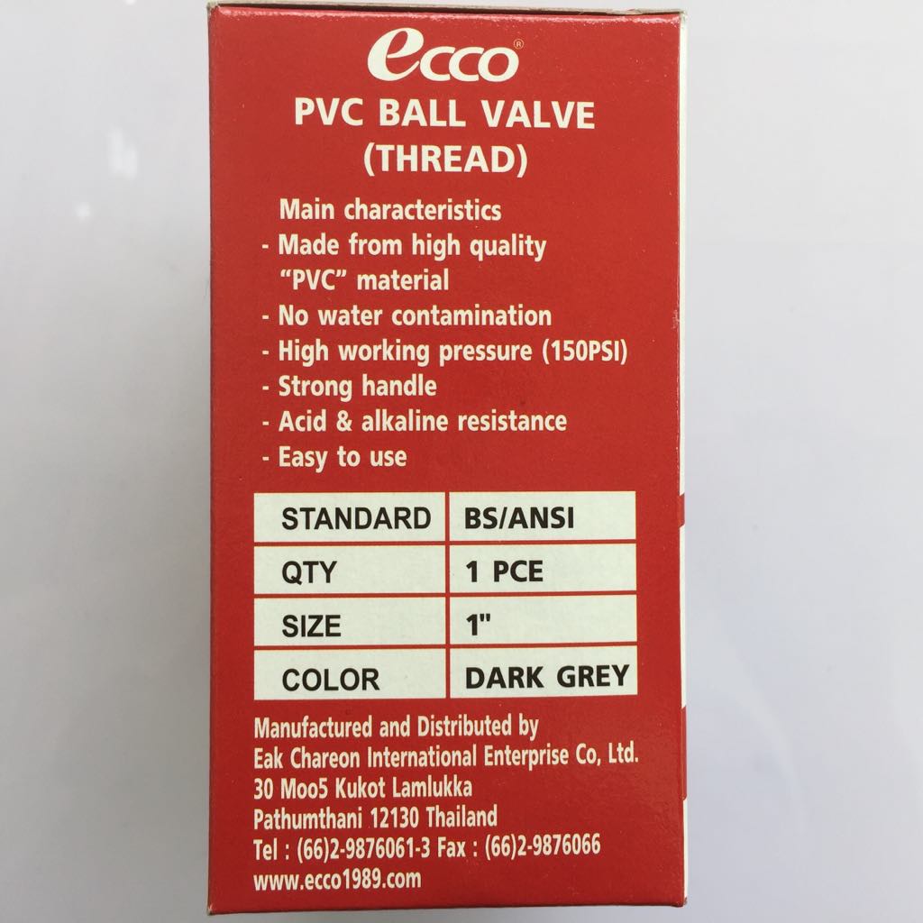 Van nước cao cấp ECCO có 2 đầu răng trong phi 34 nhập khẩu từ Thái Lan