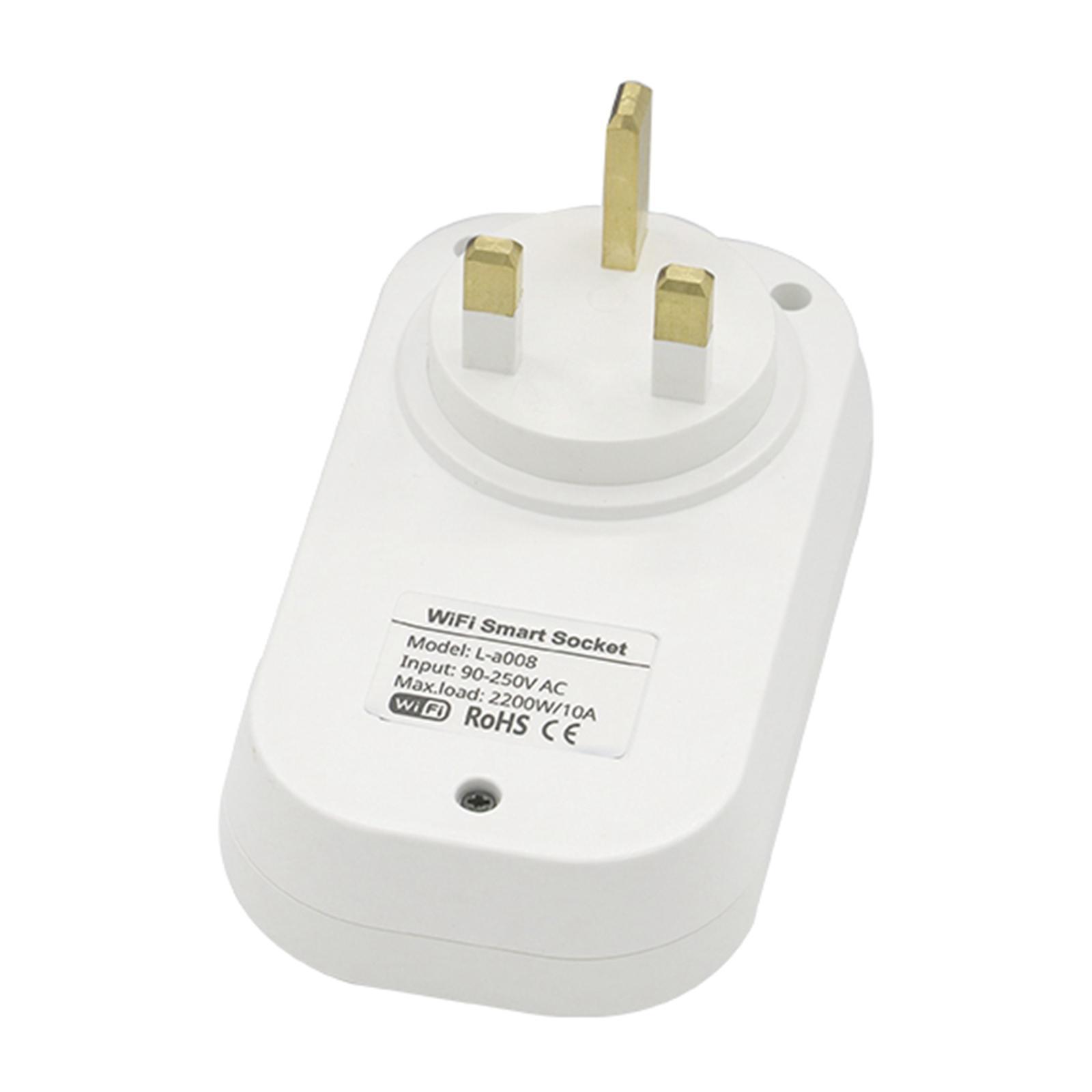 Wifi Smart Socket Plug Compatible with  Google Assistant Remote Control UK