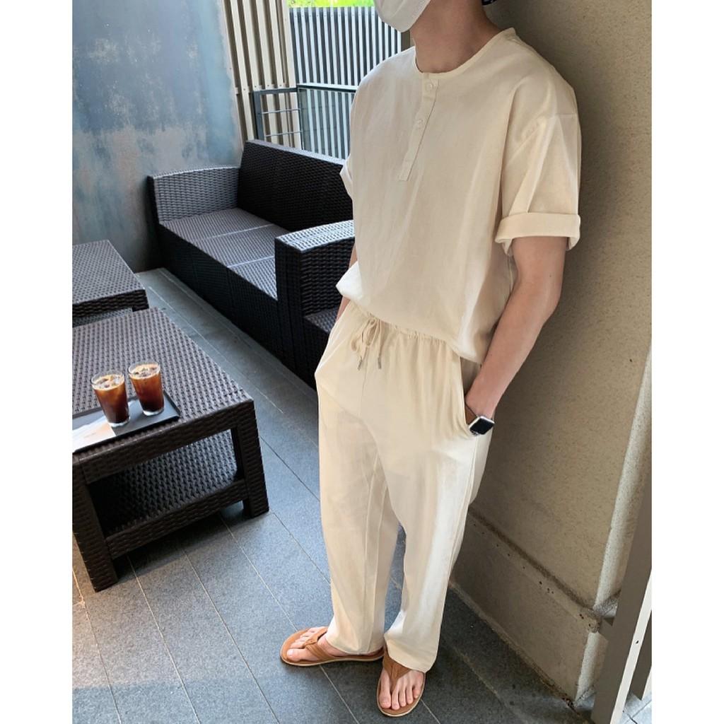 ÁO SƠ MI LINEN SET tay ngắn