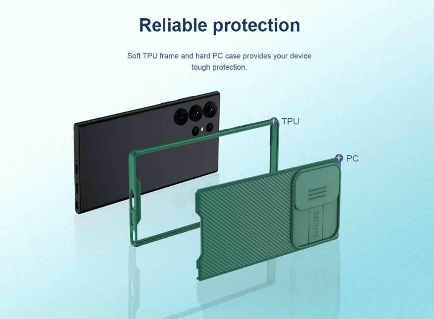 Hình ảnh Ốp lưng chống sốc cho Samsung Galaxy S23 Ultra bảo vệ Camera hiệu Nillkin Camshield Pro chống sốc cực tốt, chất liệu cao cấp, có khung & nắp đậy bảo vệ Camera - hàng nhập khẩu