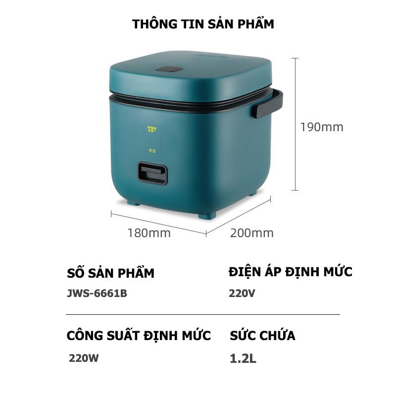 Nồi Cơm Điện Mini Đa Năng1.2L  (Nấu Cháo, Hầm, Chưng, Hấp, Luộc)