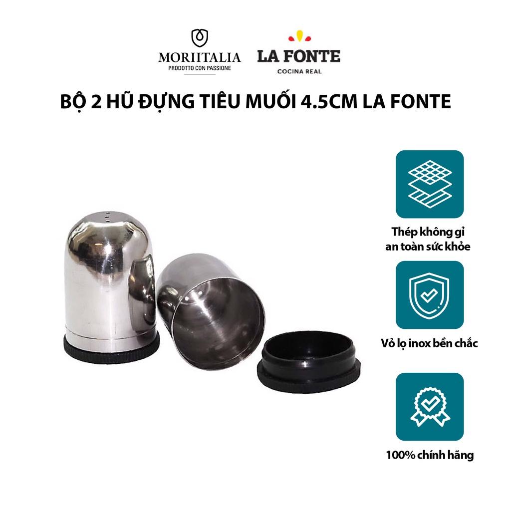 Bộ 2 hũ đựng tiêu muối 4.5cm La Fonte cao cấp 15117