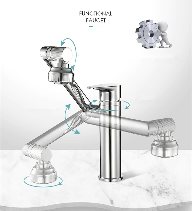 Vòi lavabo xoay 360 độ đa năng Bathroom Sink Faucet