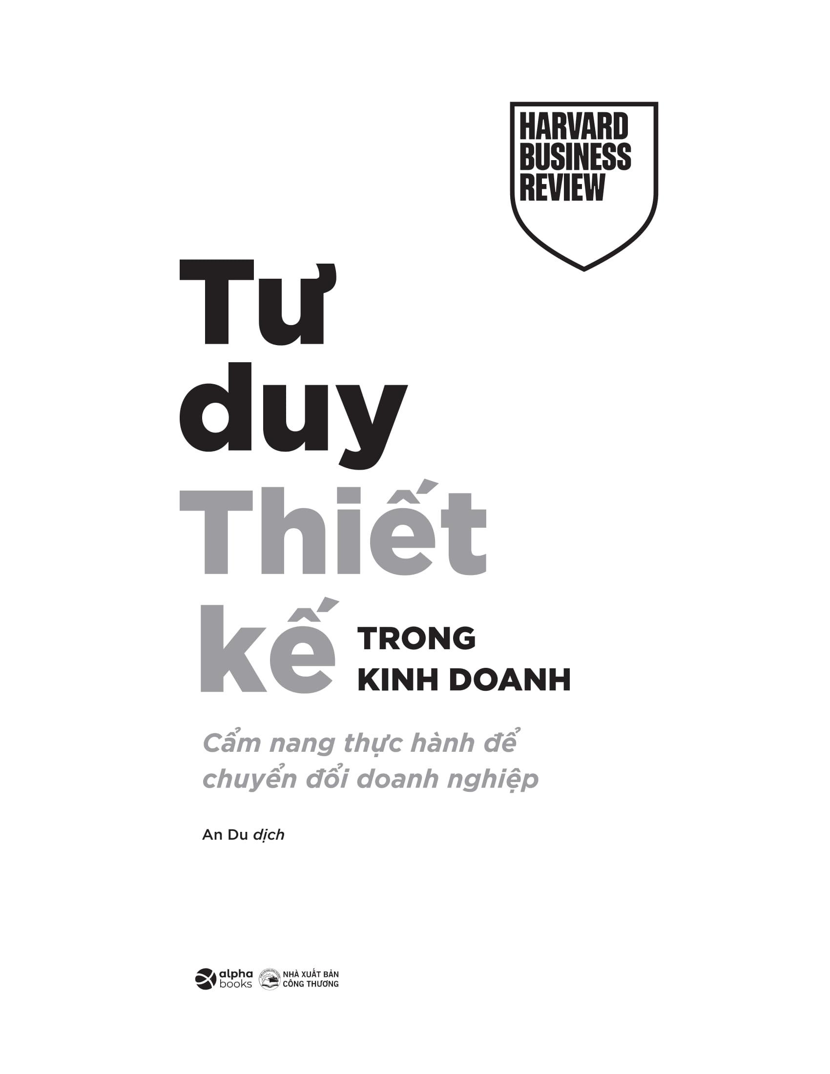 Sách - Tư Duy Thiết Kế Trong Kinh Doanh - Cẩm Nang Thực Hành Để Chuyển Đổi Doanh Nghiệp