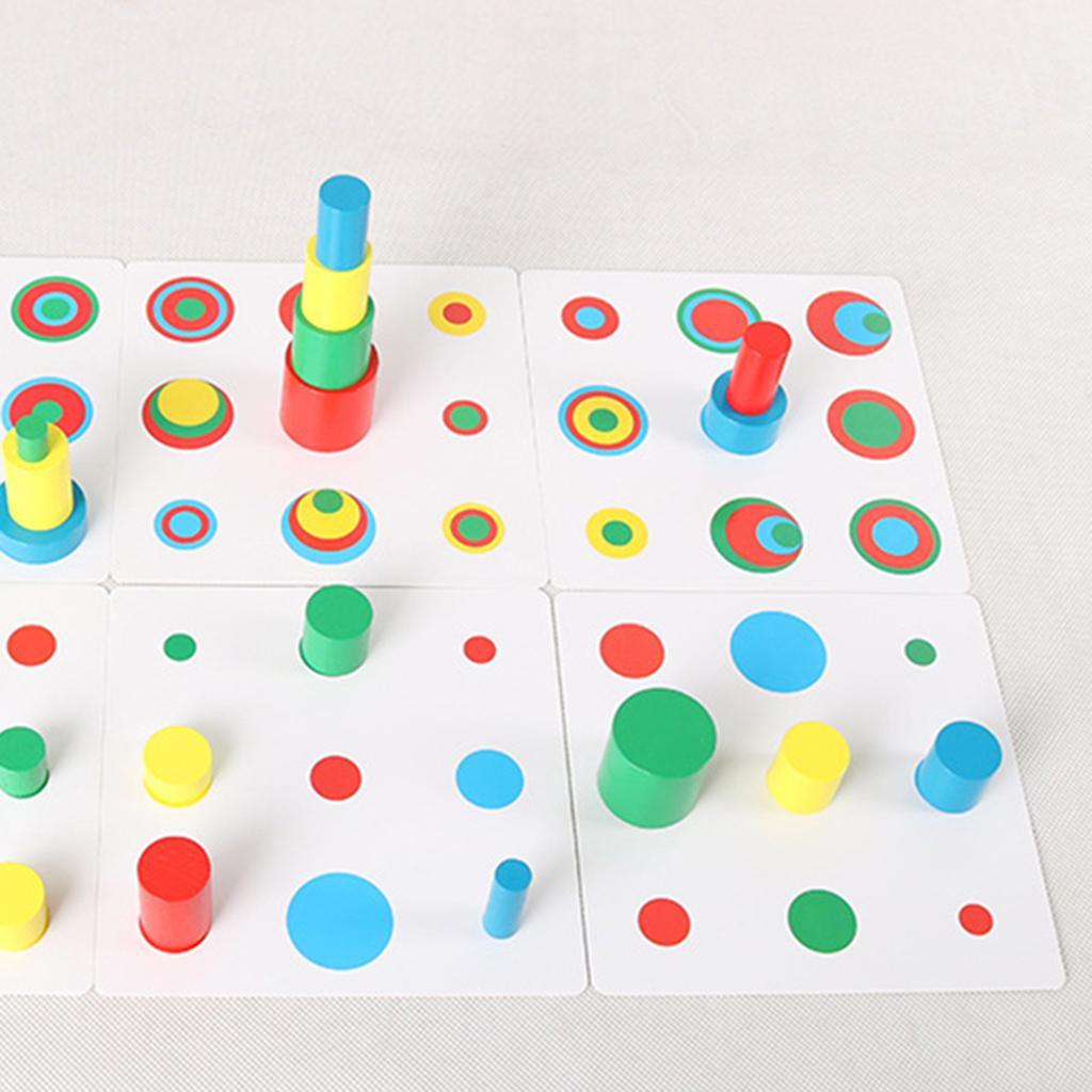 Montessori Educational  Wooden Puzzle Stacking for Learning