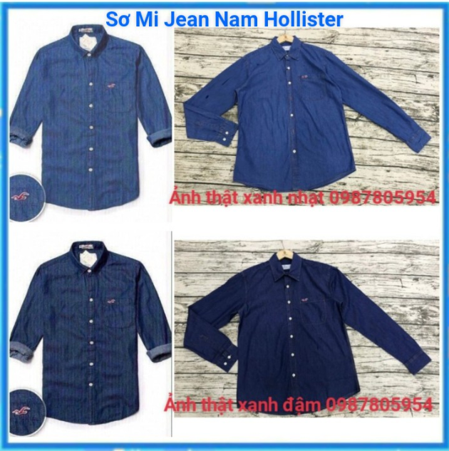 Áo Sơ Mi Jean Nam Hàng VNXK. Áo Sơ Mi Jean Denim Hàng Cao Cấp