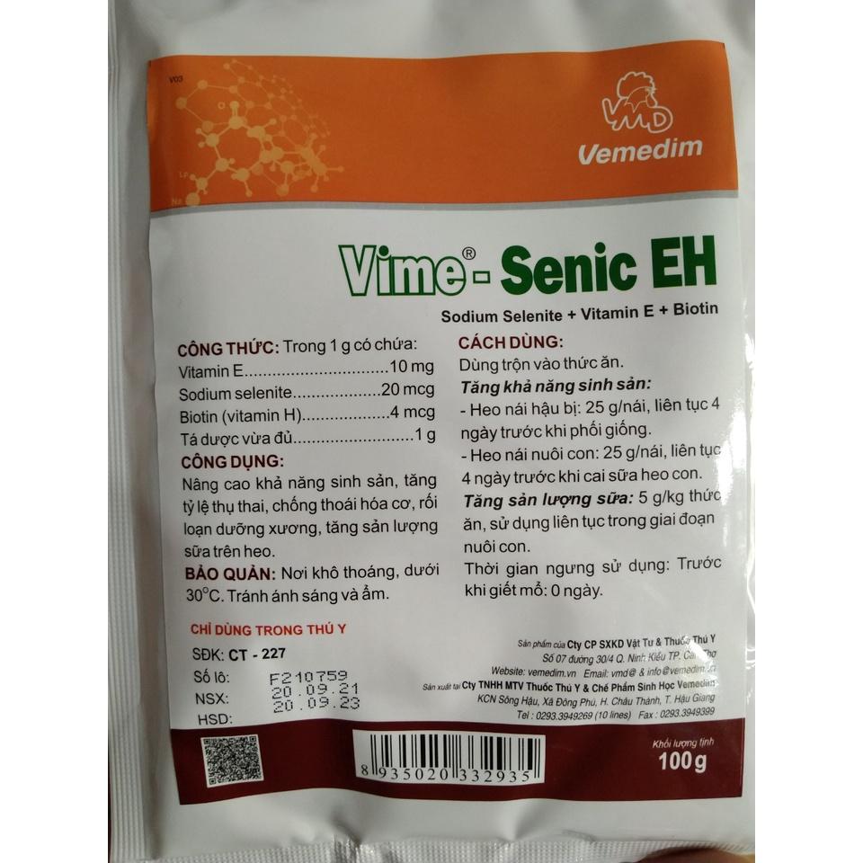 1 GÓI VIME-SENIC EH TĂNG CƯỚNG VITAMIN E CHO CHIM, GIA SÚC, GIA CẦM