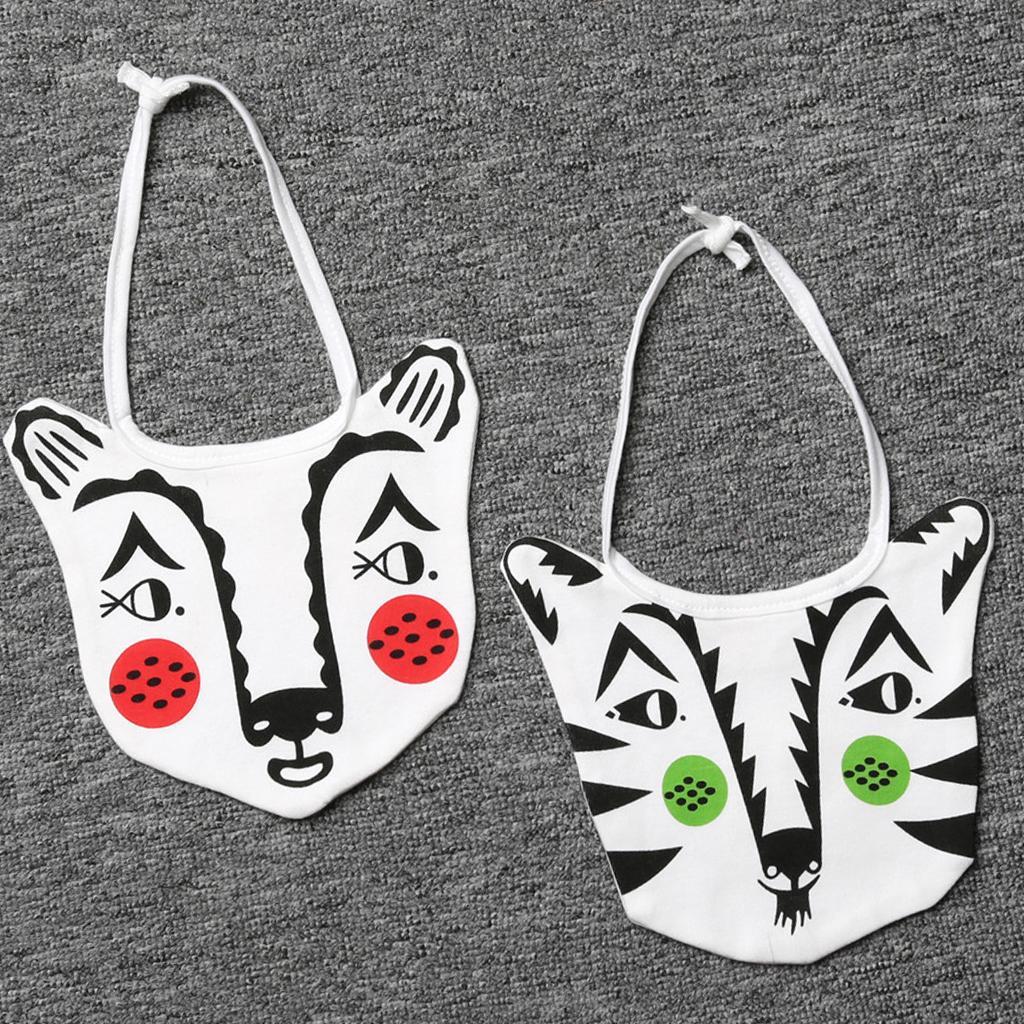 Waterproof Bibs Baby Kids Tiger/Bear Cotton Bandana Feeding Saliva Towel Children Supplies