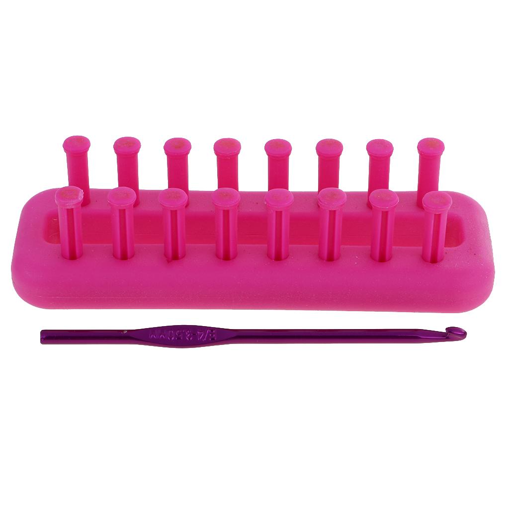 Plastic Rectangle Wool Knitting Loom with Hook Scarf Hat Scarf Hat Maker