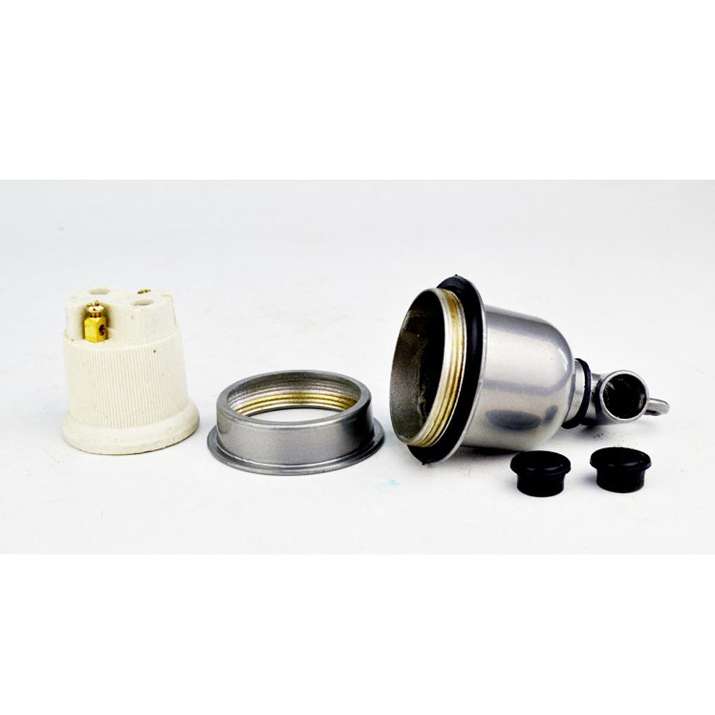 2x E27 Waterproof Ceramic Bulb Lamp Heat Lamp Holder Socket Aluminium Shell