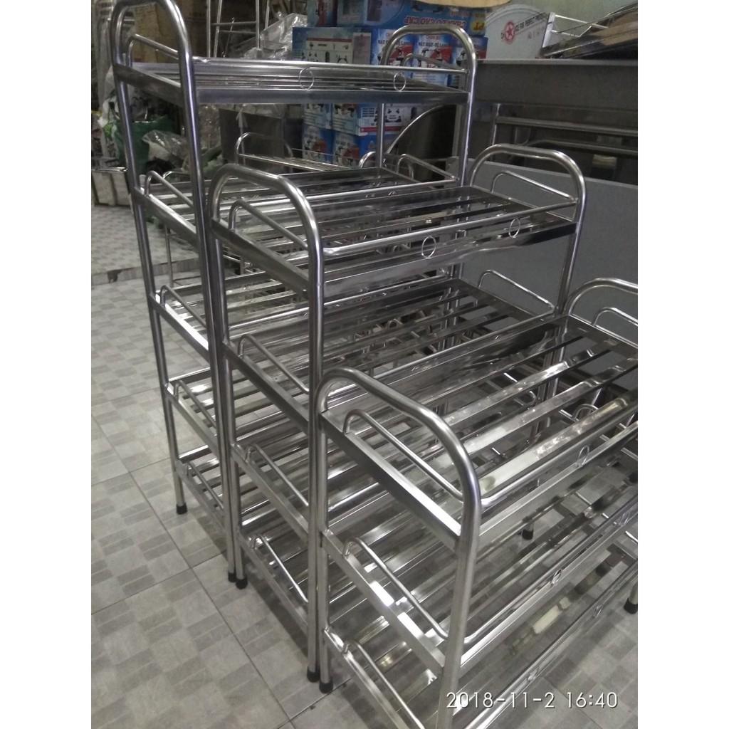 KỆ GIÀY DÉP THẺ 3 TẦNG INOX 201