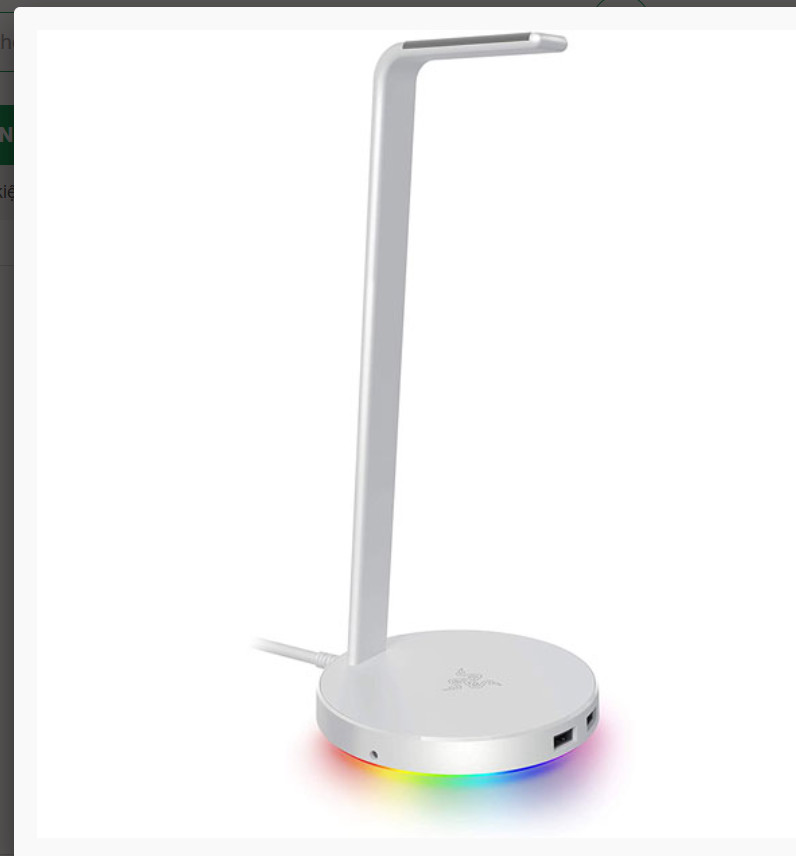 Giá treo tai nghe Razer Base Station V2 Chroma-USB 3.1 Hub-7.1 Surround Sound-Trắng_RC21-01510300-R3M1- HÀNG CHÍNH HÃNG