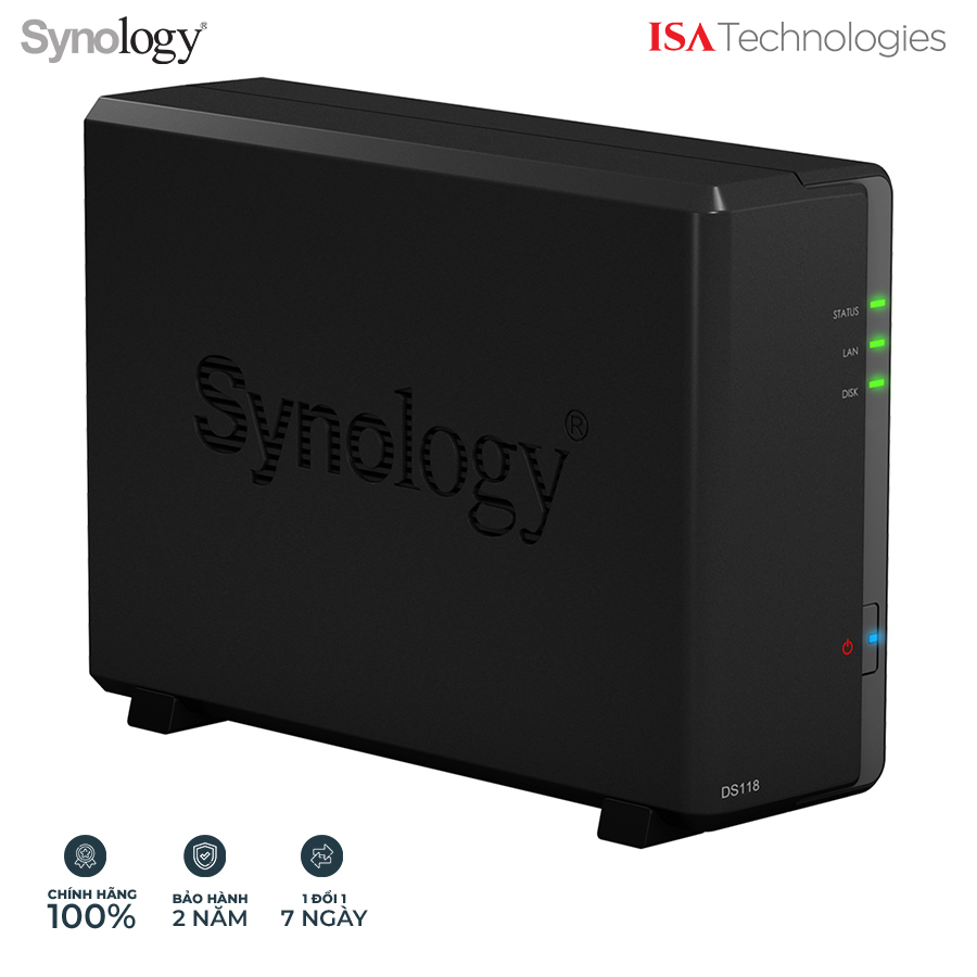 Thiết Bị Lưu Trữ Mạng Nas Synology DS 118 Hàng Chính Hãng