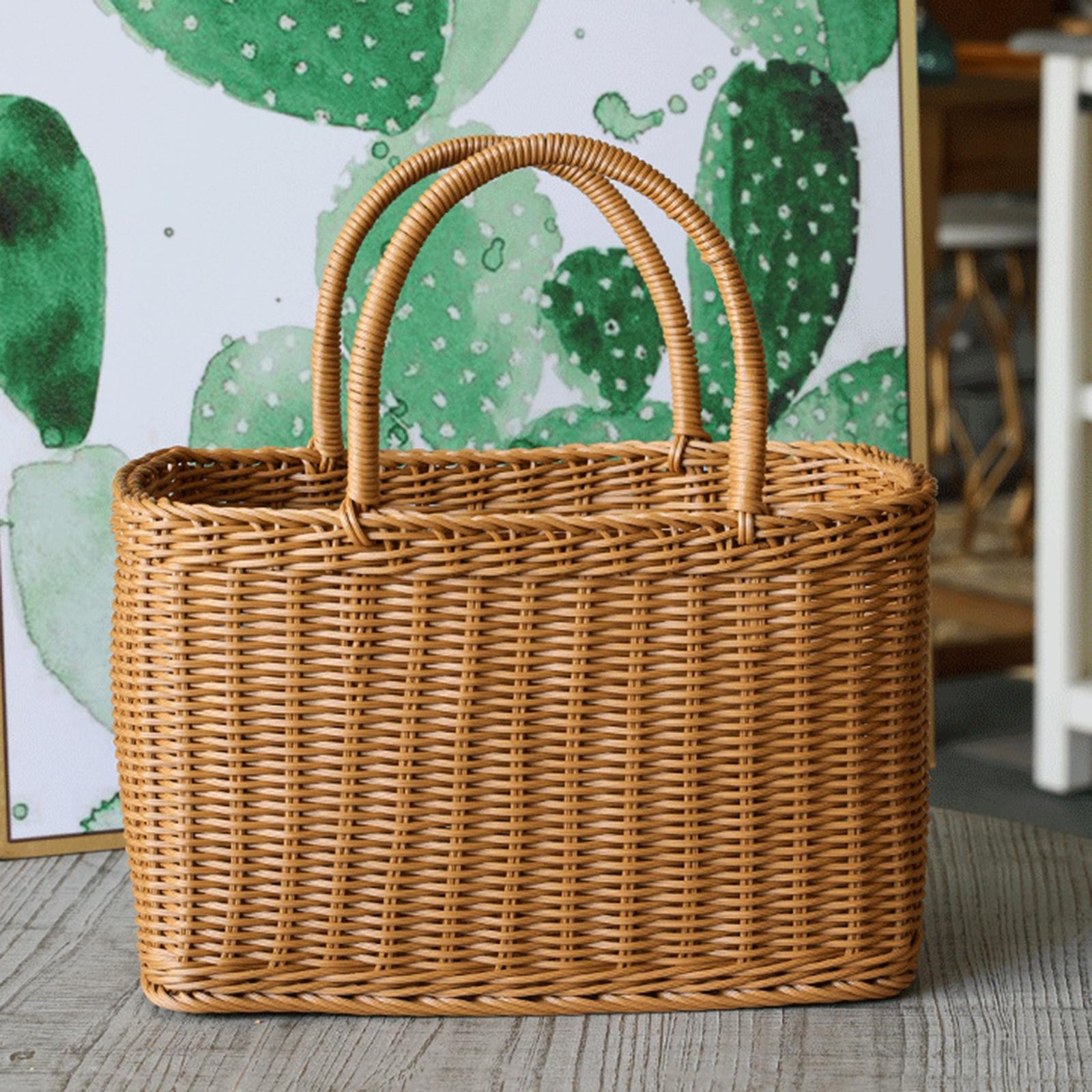 Kitchen Storage Basket with Handles Container Large