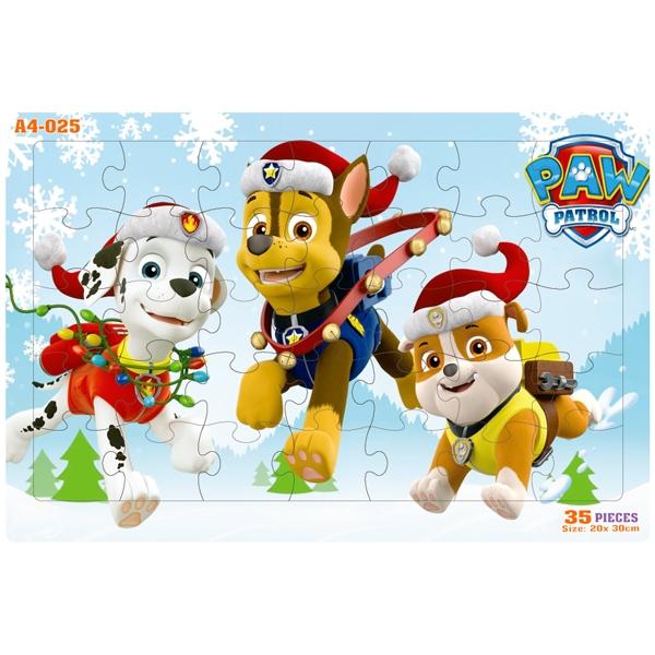 Bộ Xếp Hình Khổ A4 Puzzle Minh Châu 35-025 - Paw Patrol Xmas (35 Mảnh Ghép)