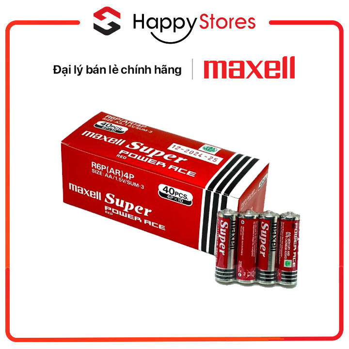 Pin Super Ace AA vỉ 4 viên MAXELL R6P(AR)4P - Hàng chính hãng 