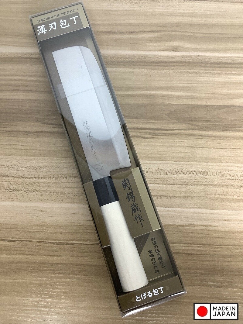 Dao thái cắt rau cán gỗ của Nhật Bản lưỡi dài17.3cm thép không gỉ