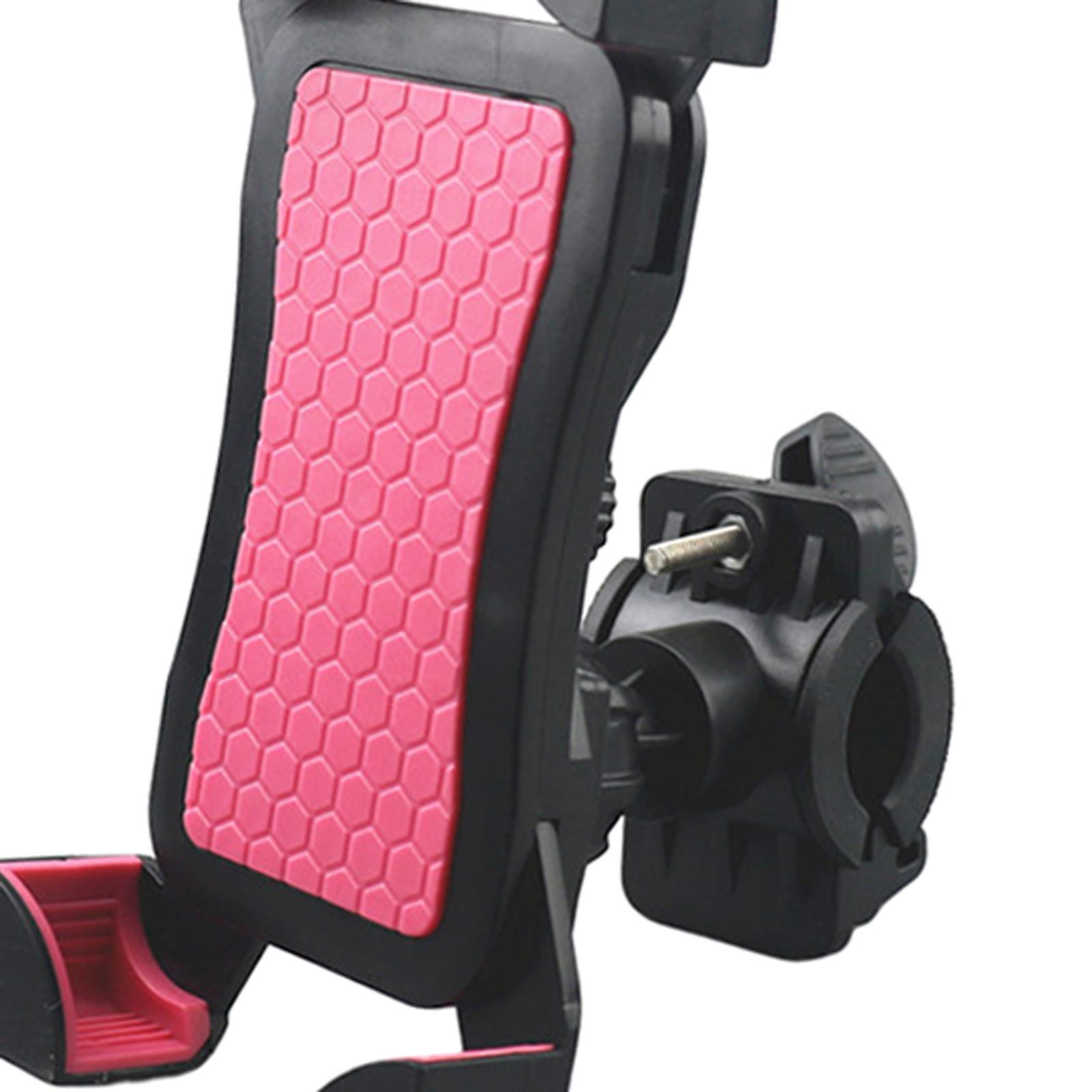 Motorcycle Handlebar Phone Holder Adjustable Red