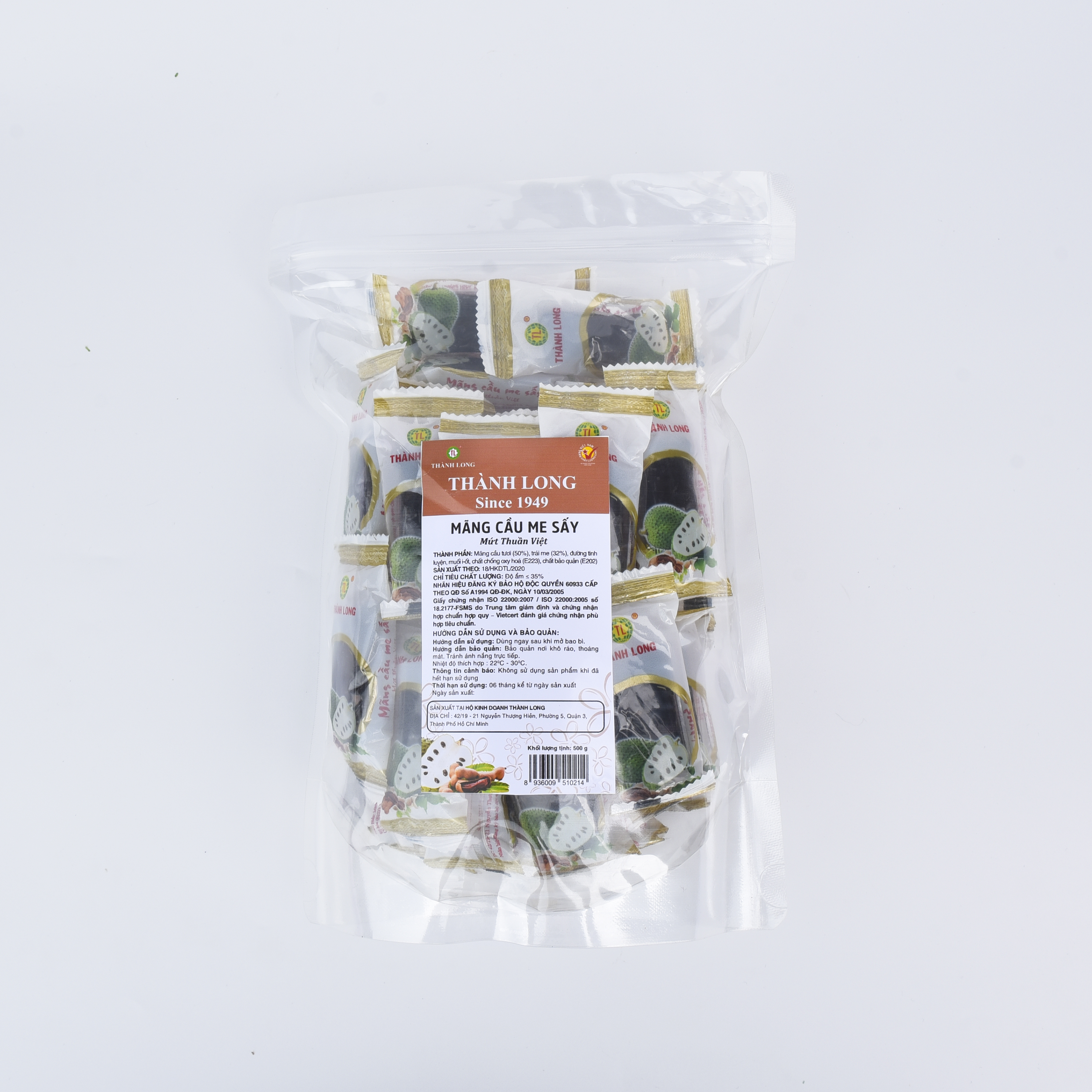 MỨT MÃNG CẦU ME SẤY THÀNH LONG 500G - VIỆT NAM