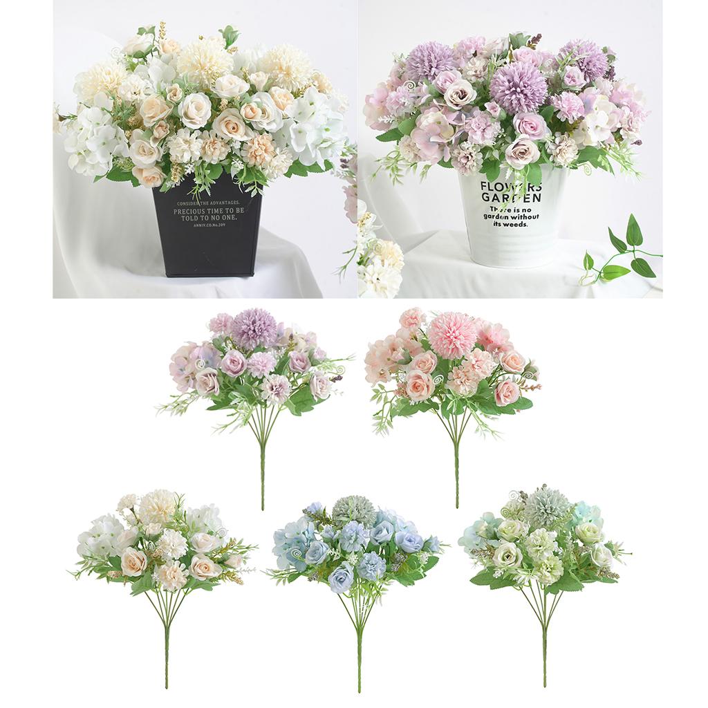 Artificial Rose Flower Bouquet Wedding Home Floral Decor