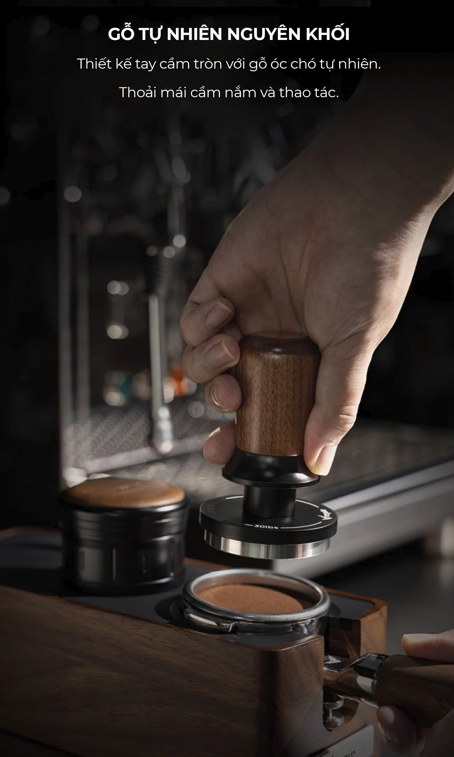 Combo dụng cụ pha espresso Wood charm series Feepie