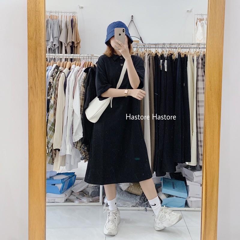 Đầm polo cài cúc chất thun mịn