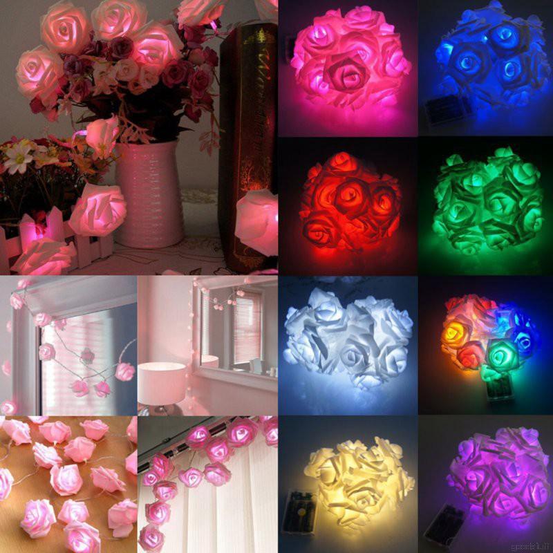 Dây đèn 20 LED hình hoa hồng