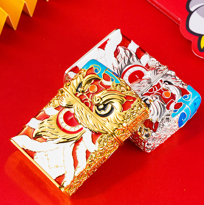 Vỏ Hột Quẹt Bật Lửa Xăng Đá Chief CF1294J Khắc HÌnh Kỳ Lân Cực Đẹp - Nhiều Màu