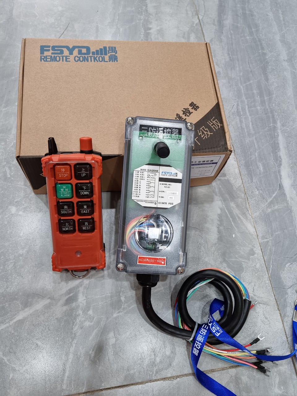 Điều khiển cẩu trục từ xa F21E1B điện áp 380V chống nước, chống va đập loại tốt