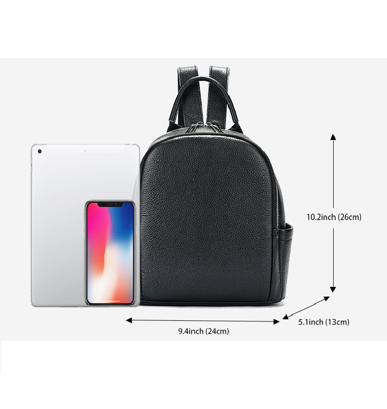 DA THẬT Balo nữ da bò phong cách đơn giản BHM7779 Baoha Leather Balo Nữ Mini Thời Trang, Nhỏ Gọn