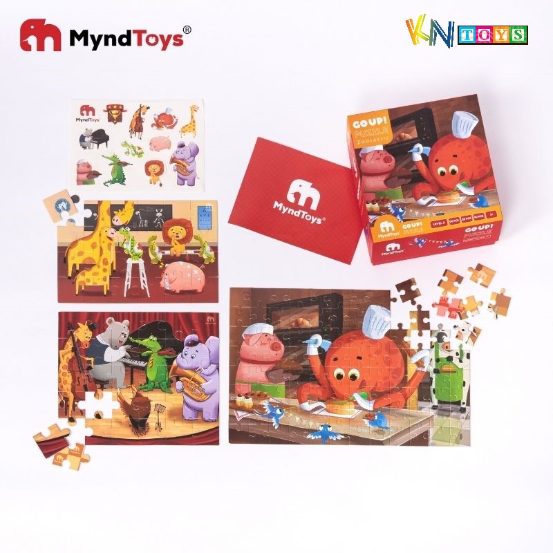 Đồ Chơi Xếp Hình MyndToys - GO UP! Puzzle - Level 3 (Cho Bé Từ 3 Tuổi - Nhiều Chủ Đề)